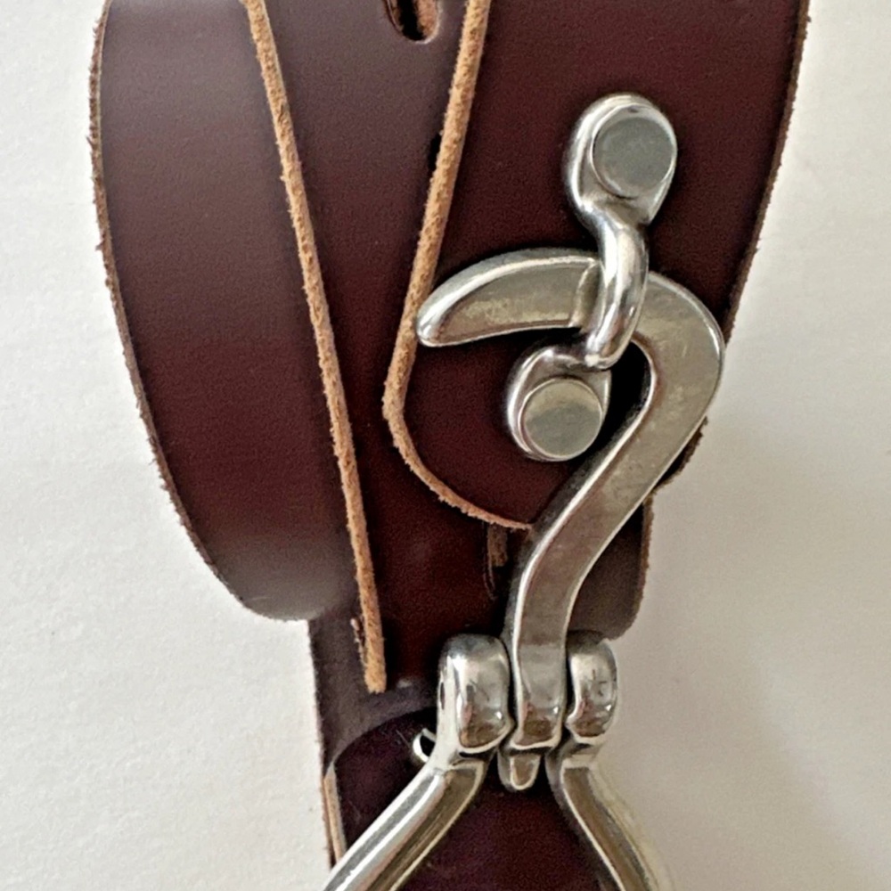 Brown Equis Hoof Pick Belt Bridle Leather Handmade Blue Grass Provisions Co. M